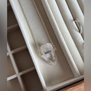Sterling Silver Crystal Pendant Necklace